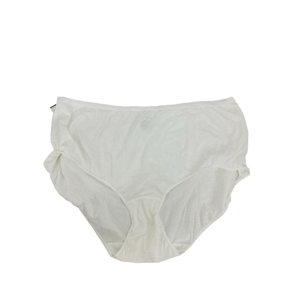 Woman Within Comfort Choice Pure White Brief Cotton Panty Size 13